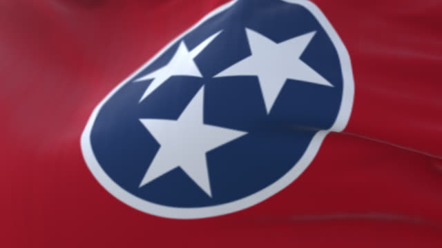 Flag of american state of Tennessee, region of the United States. Loop