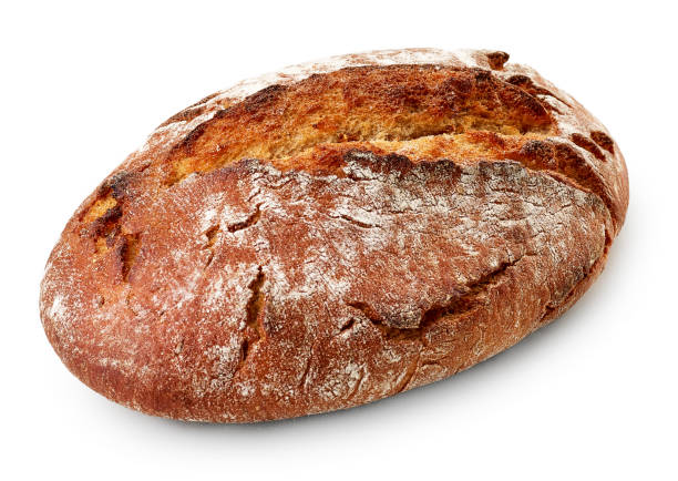 istock Fresh homemade bread isolated on white 1264062407