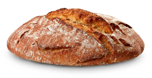 istock Fresh homemade bread isolated on white 1264062432