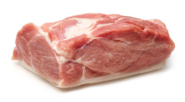istock Raw pork meat isolated on white 1264062434