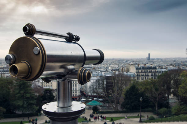 istock Telescope with views of Paris in observation point 1264066116