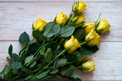 Bunch of yellow roses