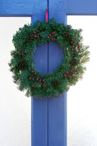 istock A wreath on the door 1264071895