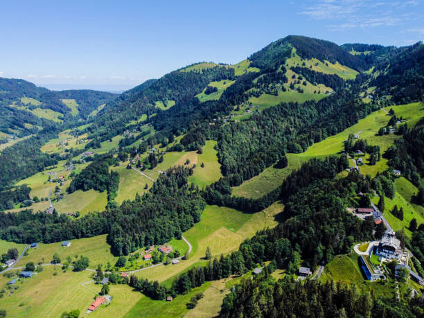 istock Les Avants village from above 1264078874