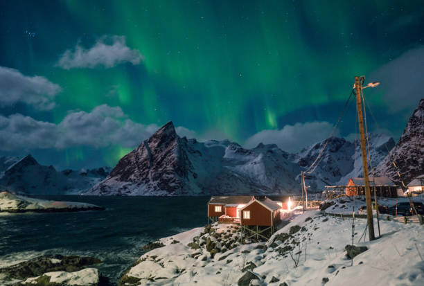 istock Aurora Borealis on Lofoten Islands in winter 1264081644