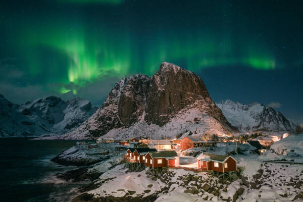 istock Aurora Borealis on Lofoten Islands in winter 1264081649