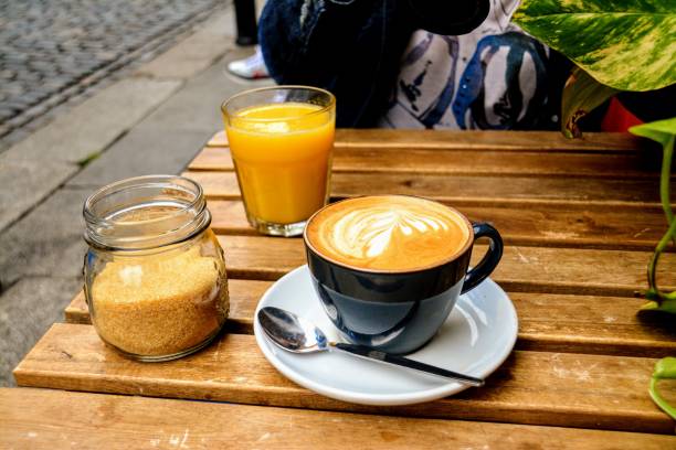 istock Espresso cafe & orange juice 1264087438