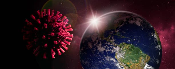 istock COVID-19 Corona Virus as planet behind earth in space 1264087994