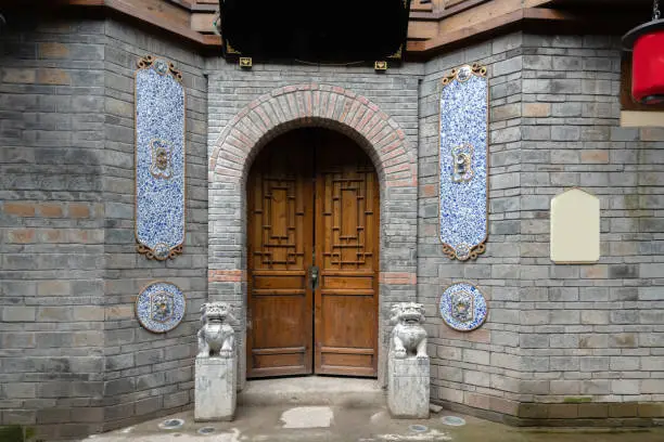 Streets of Nanshan ancient town in Chongqing, China