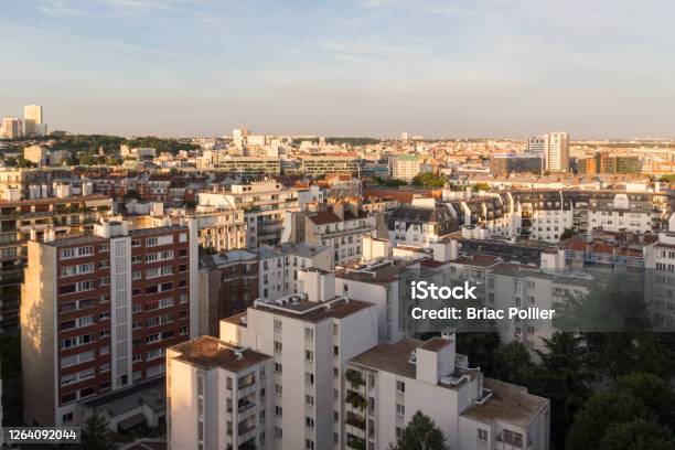 Montreuil During Sunset France Stock Photo - Download Image Now - Montreuil - France, Aerial View, Architecture