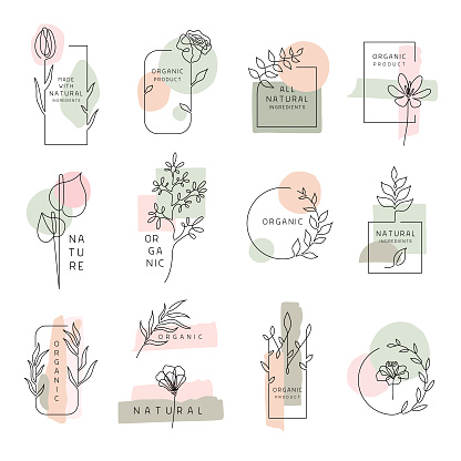 Set of floral design elements, frames and labels made with continuous line drawing.
Editable vectors on layers.
