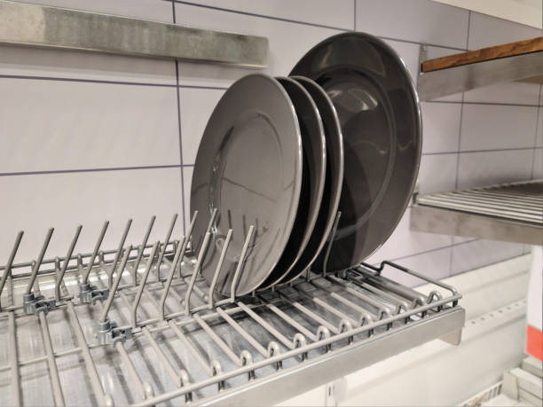 istock dishes being dried at the kitchen drying rack 1264095035