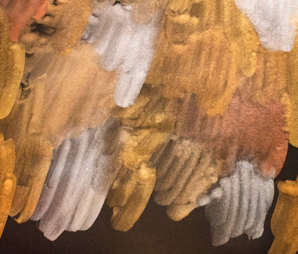 istock Gold acriliyc paint texture splash abstract image. 1264095818
