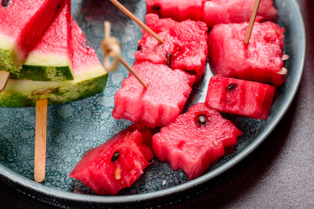 istock Fresh delicious watermelon sliced with mint and watermelon juice 1264099790