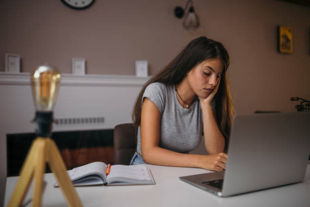 istock Teenager has school from home 1264100030