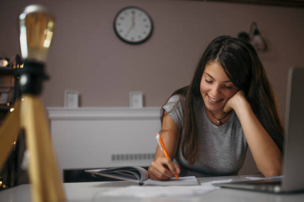 istock Teenager has school from home 1264100065