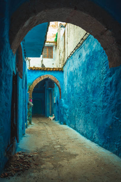 istock Typical Moroccan architecture and exotic streets in Chefchaouen, Blue city in Morocco 1264101587