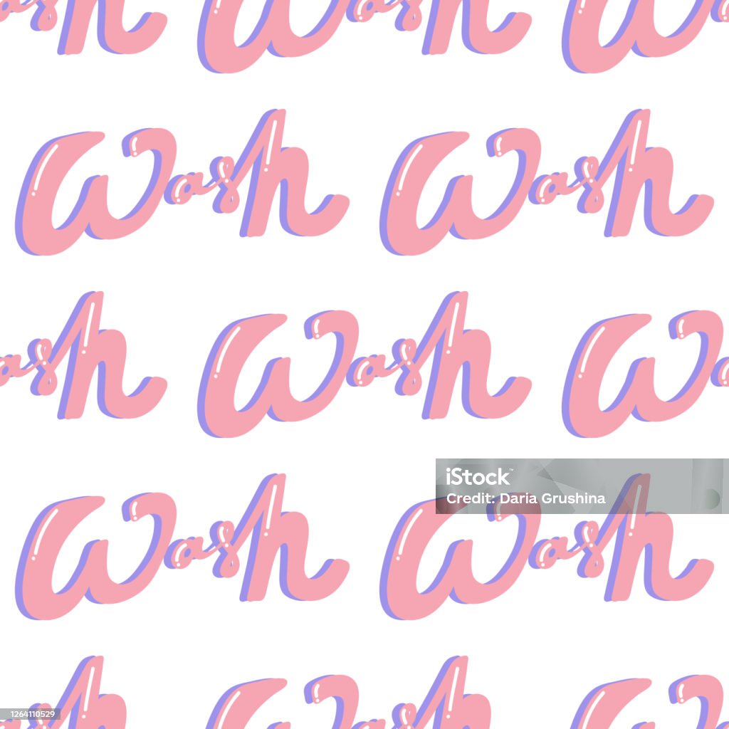 Washed Letters Texture Example Wash Vector Seamless Pattern With Calligraphy Hand Drawn Text Good For ...