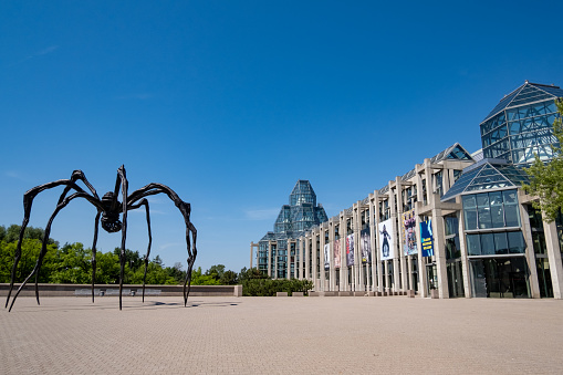 Ottawa, Ontario, Canada - July 7, 2020: The National Art Gallery of Canada on Sussex Drive in downtown Ottawa.