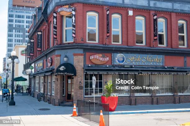 Fish Market Restaurant In Byward Market Ottawa Stock Photo - Download Image Now - Brick, Building Exterior, Business