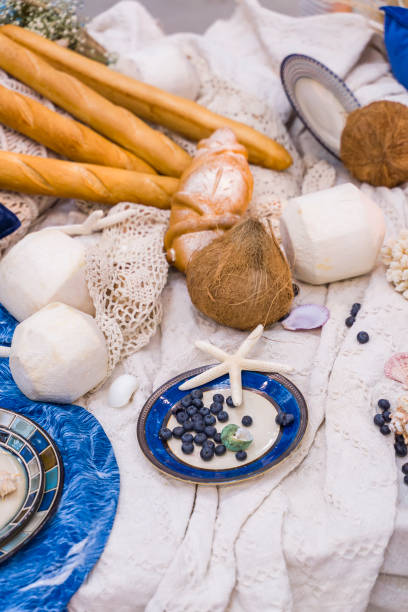 Beach Themed Ocean Wedding Reception Decorations. Party Centerpiece with Starfish
