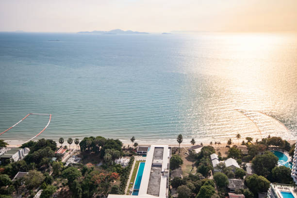 istock High angle of the beach overlooking the mountains 1264113931