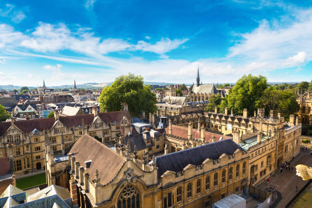 istock Panoramic aerial view of Oxford 1264113998