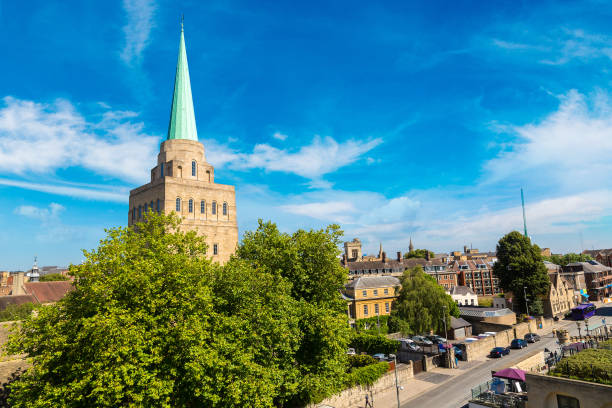 istock Panoramic aerial view of Oxford 1264114078