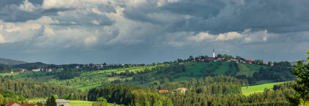 Hilly landscape in the Bavarian Forest