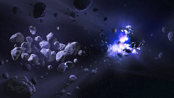 istock Meteorites. Deep space image, science fiction fantasy. Elements of this image furnished by NASA 1264122049