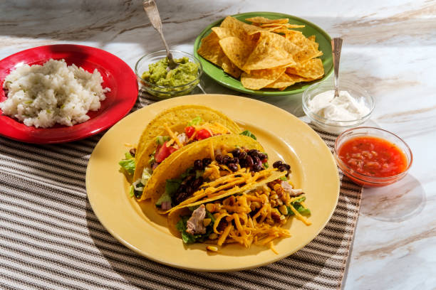 istock Mexican Chicken Tacos Toppings 1264123378