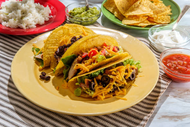 istock Mexican Chicken Tacos Toppings 1264123379