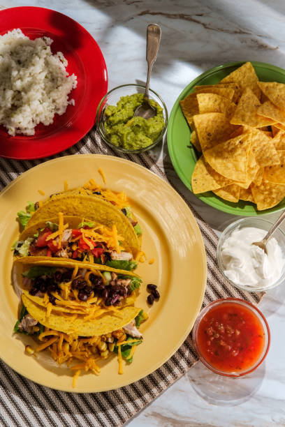 istock Mexican Chicken Tacos Toppings 1264123380