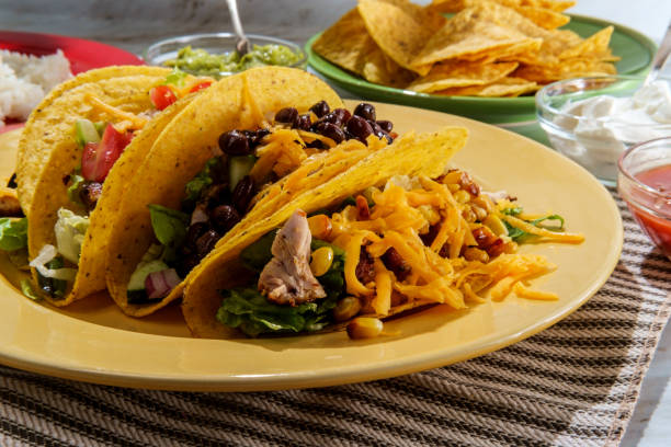 istock Mexican Chicken Tacos Toppings 1264123386