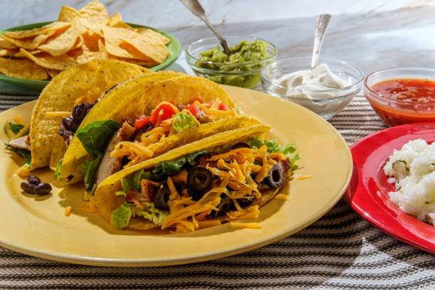 istock Mexican Chicken Tacos Toppings 1264123388
