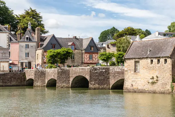 Photo of view of the city of Auray, in Brittany