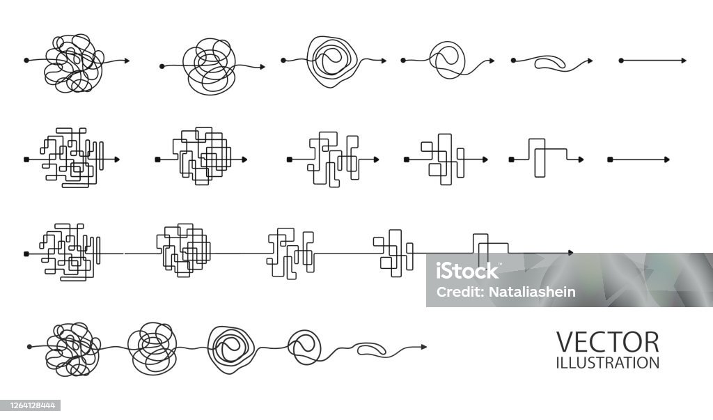 Conjunto de símbolos desordenados línea de símbolos con elemento redondo garabateado - arte vectorial de Complejidad libre de derechos Conjunto de símbolos desordenados línea de símbolos con elemento redondo garabateado - arte vectorial de Complejidad libre de derechos