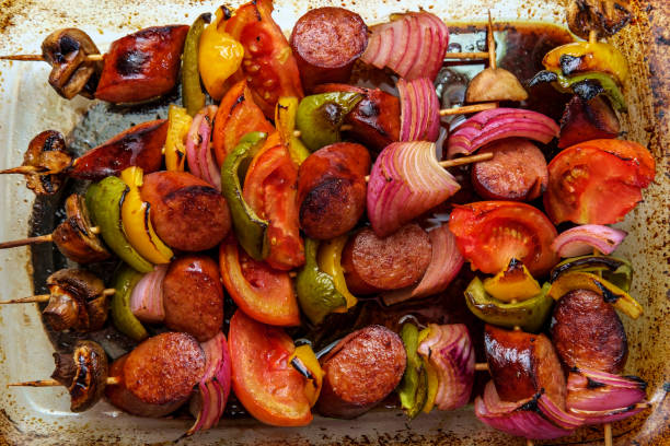 istock Kielbasa Shish Kebab Skewers 1264128556