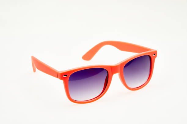 istock Orange sunglasses isolated on white background 1264134041