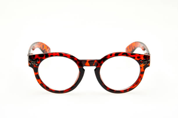istock Black red tiger eyeglasses isolated on white background 1264134351
