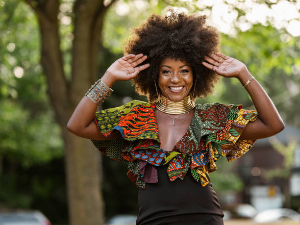 istock Young black woman feeling groovy 1264142086