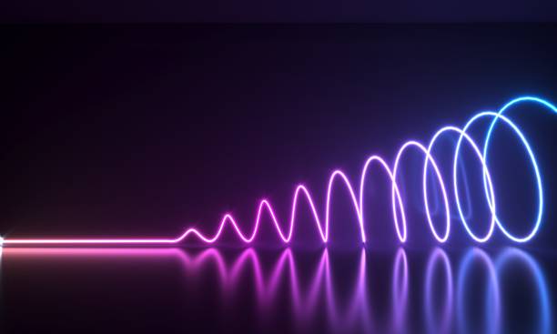 istock Abstract neon shapes hologram led wave pulse sine wave 1264142154