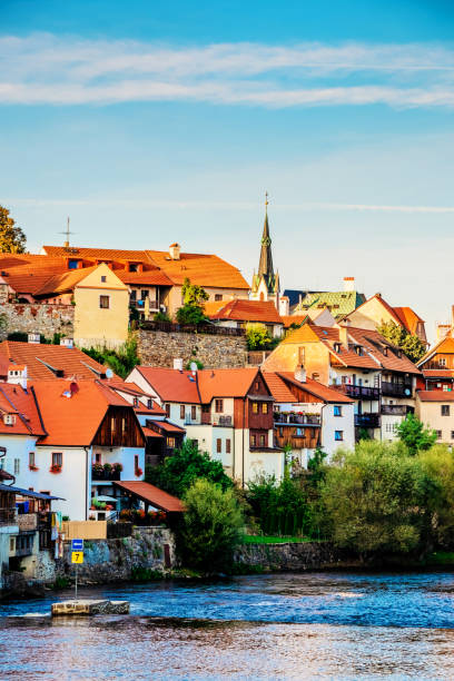 istock Evening sunlight view of river and Cesky Krumlov city 1264144558