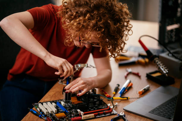 istock Enjoying in her new project stock photo 1264144826