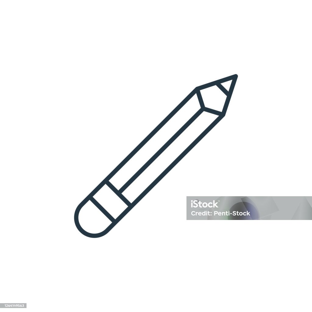 Pencil Vector Icon Isolated On White Background Outline Thin Line Pencil  Icon For Website Design And Mobile App Development Thin Line Pencil Outline  Icon Vector Illustration Stock Illustration - Download Image Now 