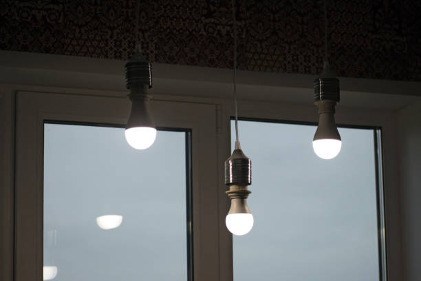 istock Some LED lamps, scientific technology. LED light bulb. Modern lamp. Turn on the lamp. 1264153546