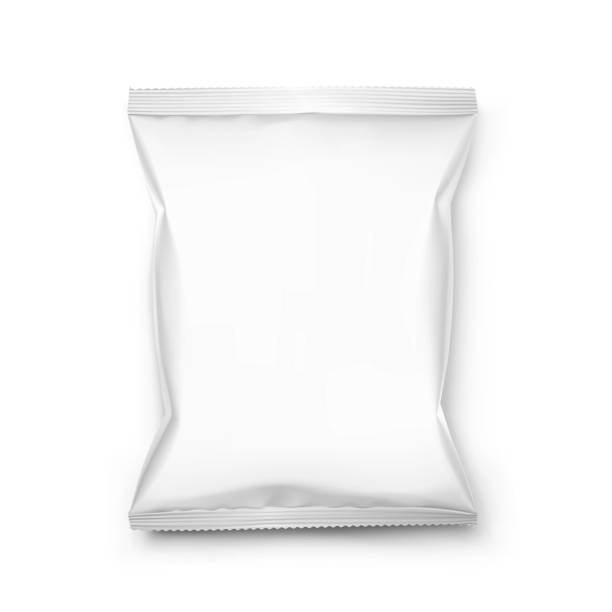 istock Food snack pillow bag mockup on white background. 1264156858