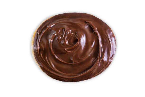 istock Sandwich with chocolate hazelnut pasta on a white isolated background 1264164745