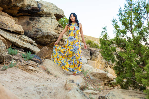 istock Generation Z Female Posing in Desert for Fashion 1264164792