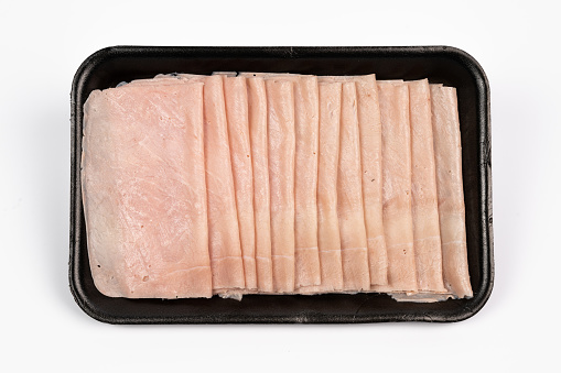 ham isolated on white